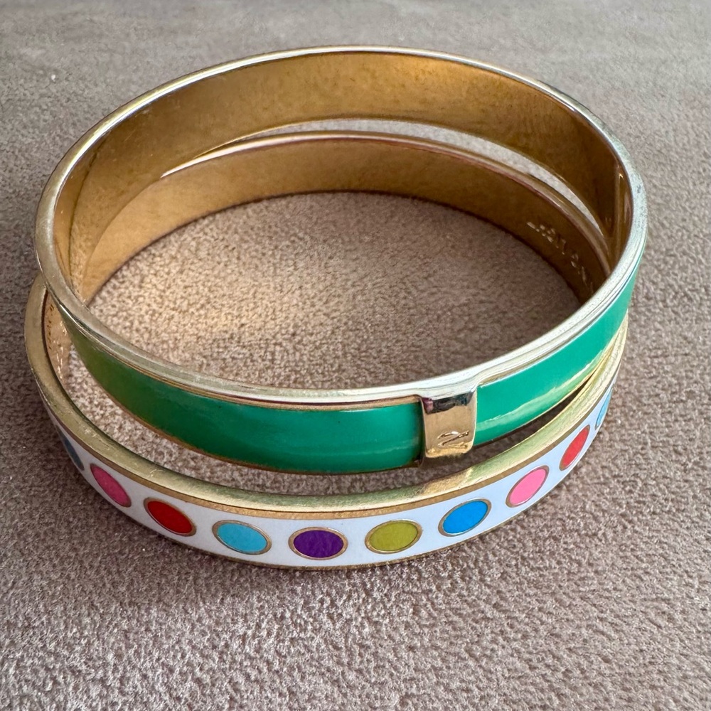 Kate Spade Gold and Multicolor Bangle Set